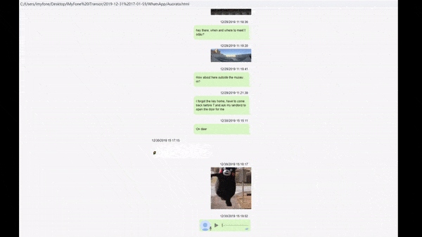 exportar los chats de WhatsApp a html usando iTransor for WhatsApp