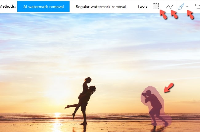 remove person from photo with apowersoft