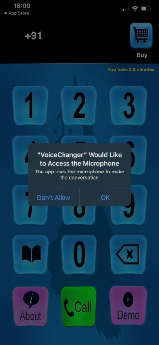 Permite que el software acceda al micrófono Call Voice Changer – IntCal‪l