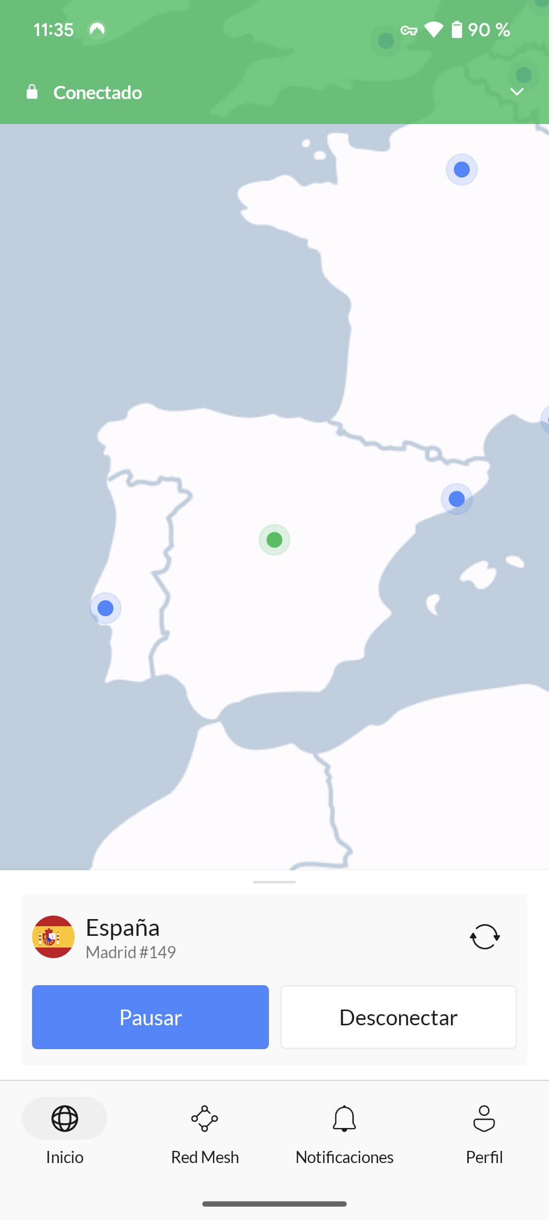 ubicacion falsa en iPhone usando NordVPN