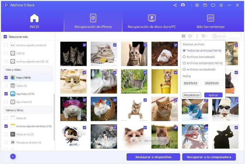 recuperar lo que quieras