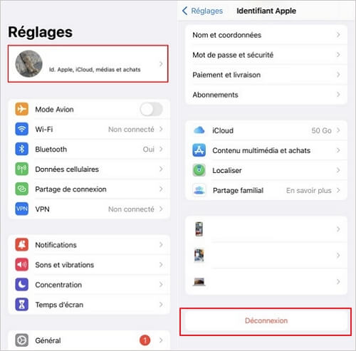 supprimer iCloud compte