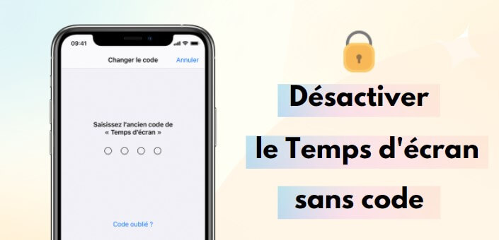 comment désactiver le temps d'écran sans code