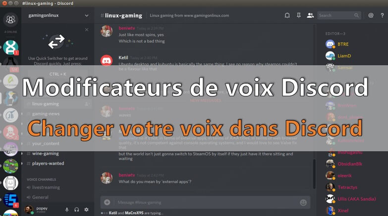 changeur de voix de Discord