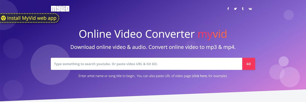 YouTube下載網址免安裝 MyVid