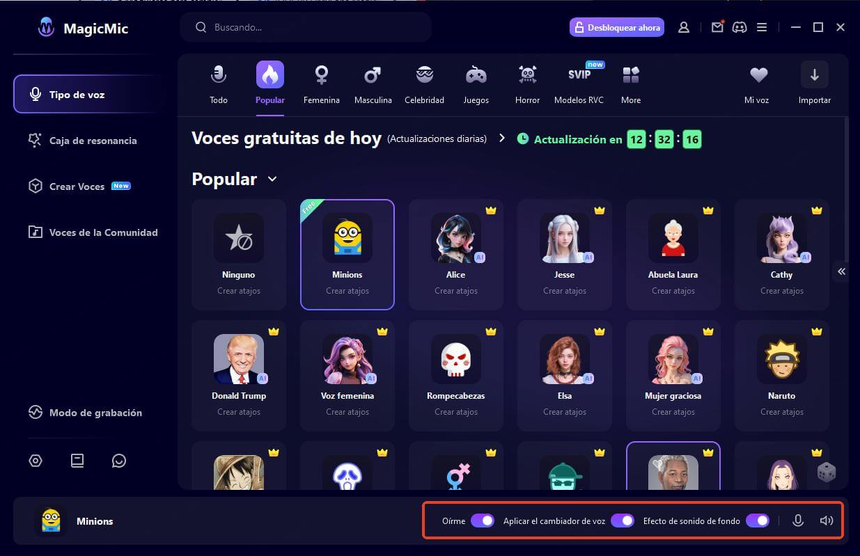 cómo distorsionar la voz en una llamada con MagicMic