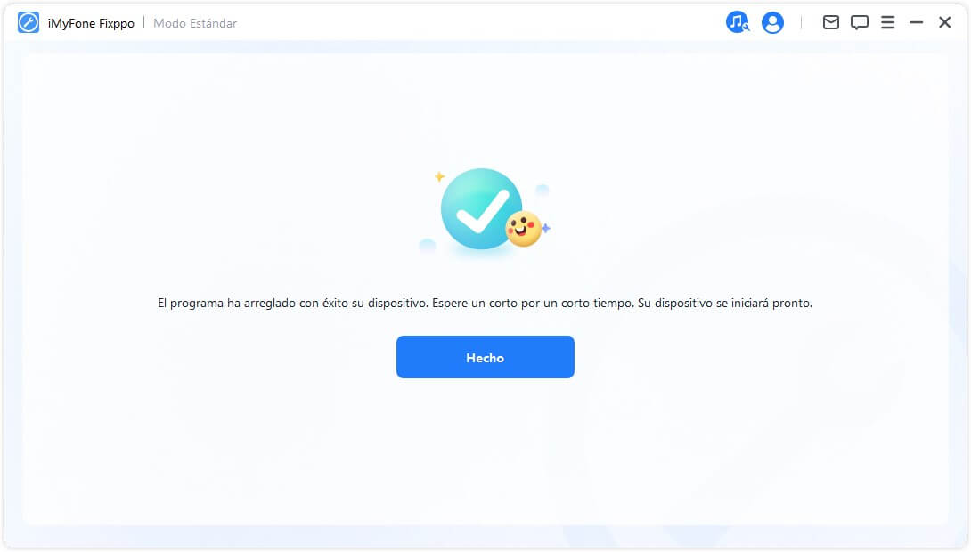 Deja tu dispositivo a la normalidad