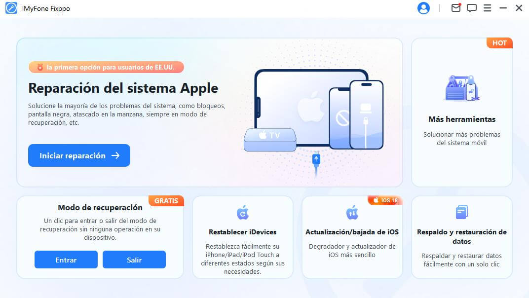 Elige un modo de reparación