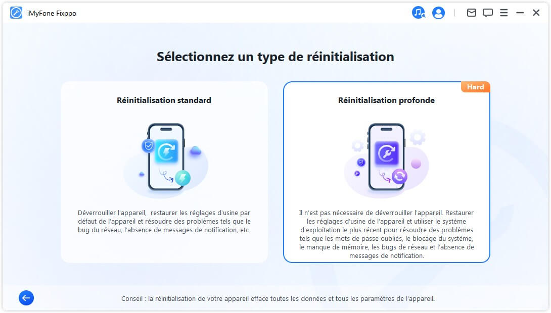 réinitialisation profonde