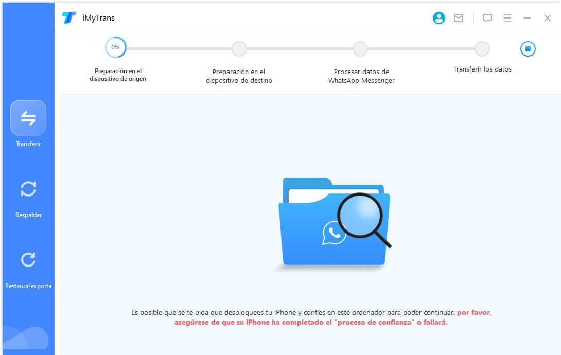 Comienza a transferir