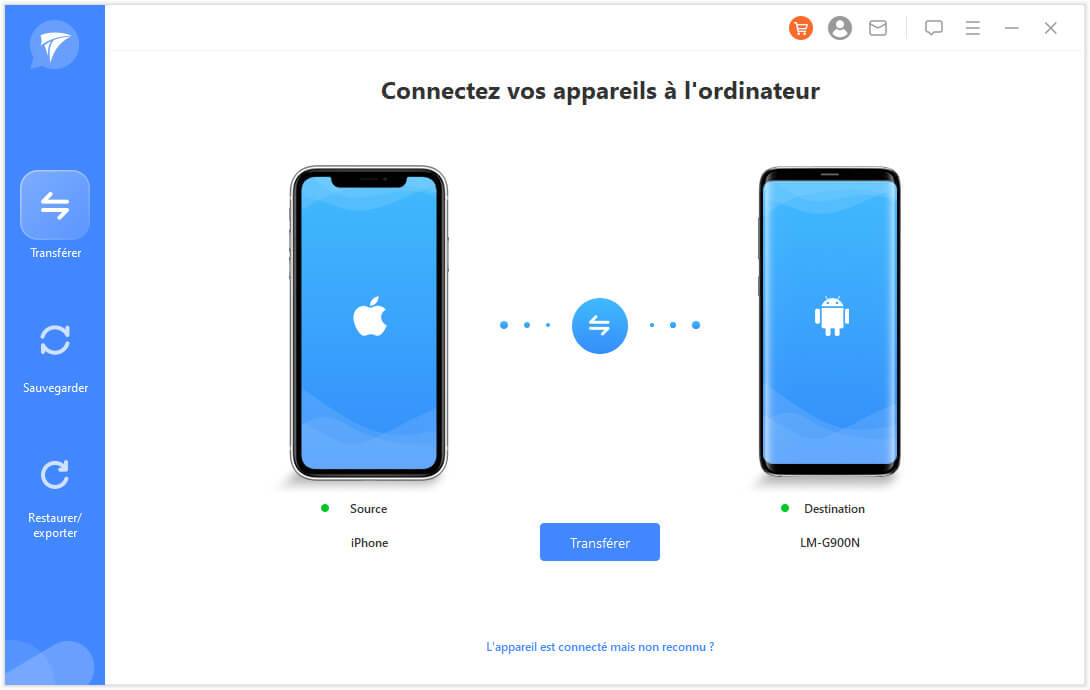 transférer WhatsApp