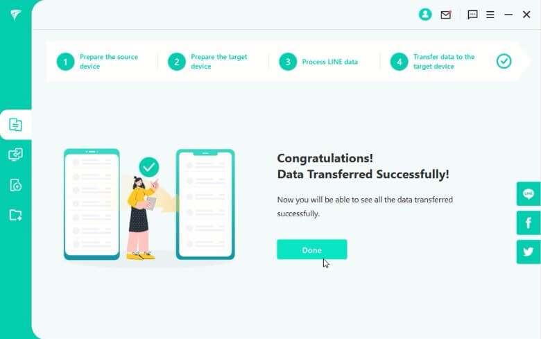 transfer line between android and ios