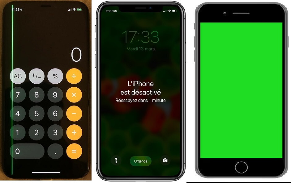 Écran vert ou teinte verte sur iPhone X/11/12/13/14/15/16, que faire ?