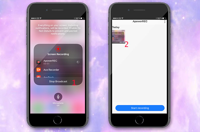 iphone stop recording