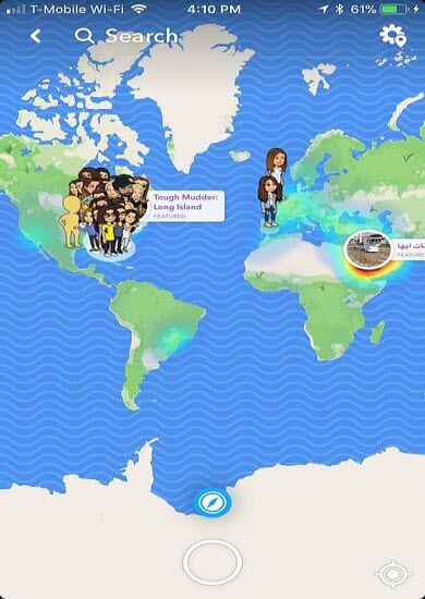 localisation modifiée sur Snapchat