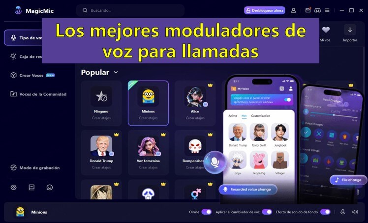 moduladores de voz para llamada en MagicMic
