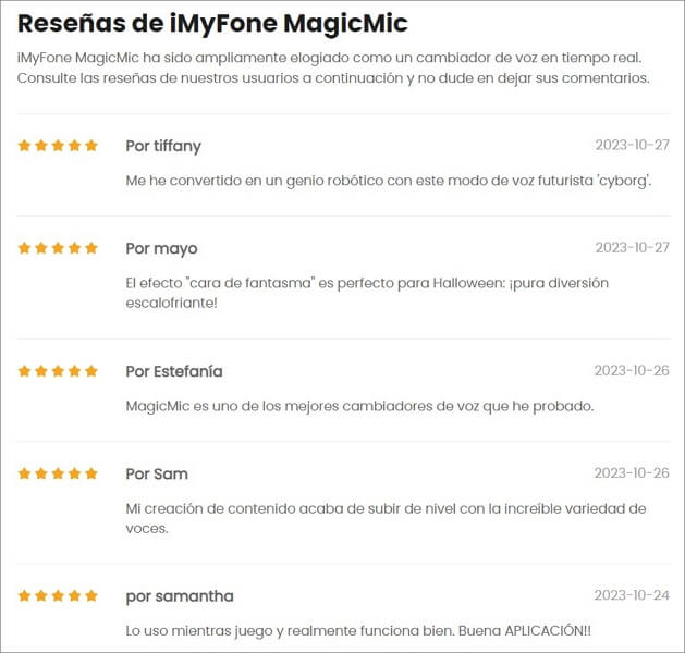  Comentarios de los usuarios de MagicMic