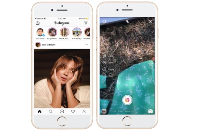 add pictures on reels video with reels