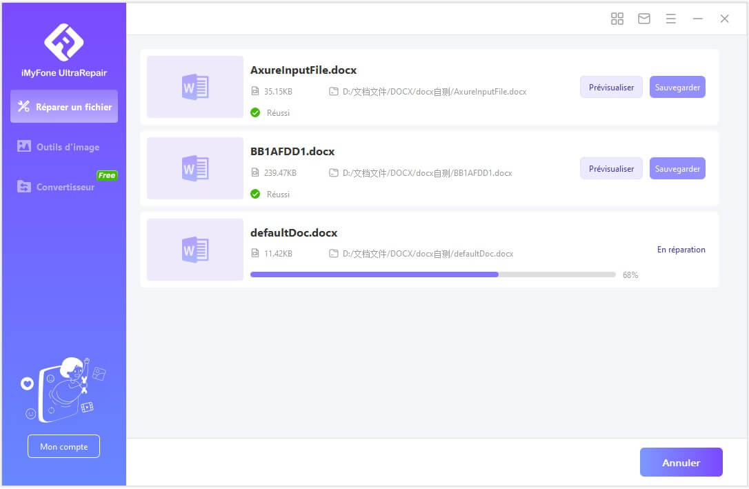commencer à réparer