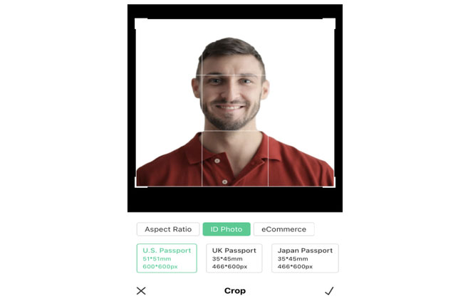 driver's license photo crop