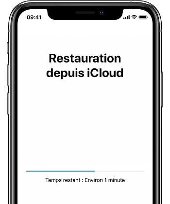 restauration de la sauvegarde iCloud