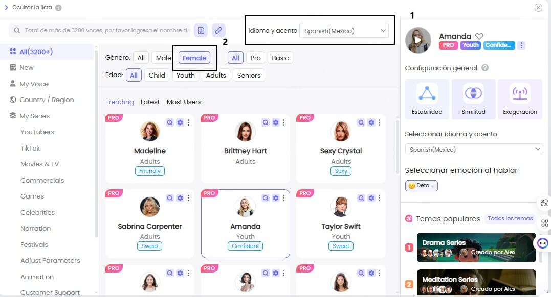 Topmediai cambiador de voz de hombre a mujer online