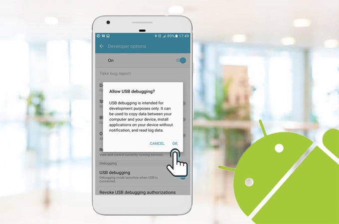 turn on usb debugging