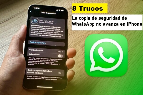 [8 Trucos] Por qué la copia de seguridad de WhatsApp no avanza iPhone