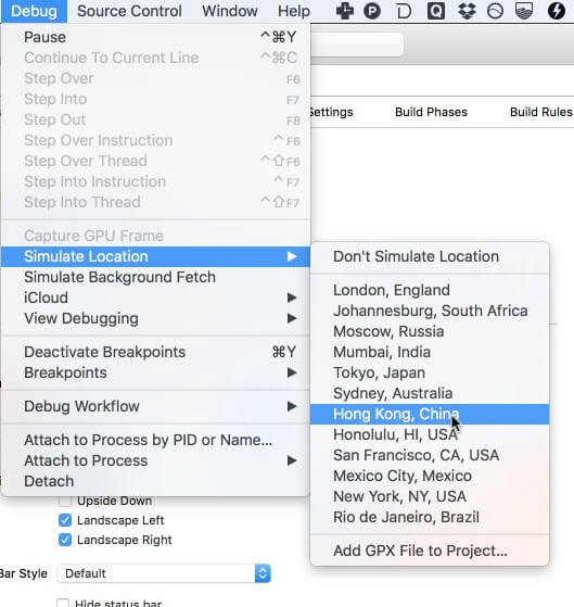 simuler la localisation