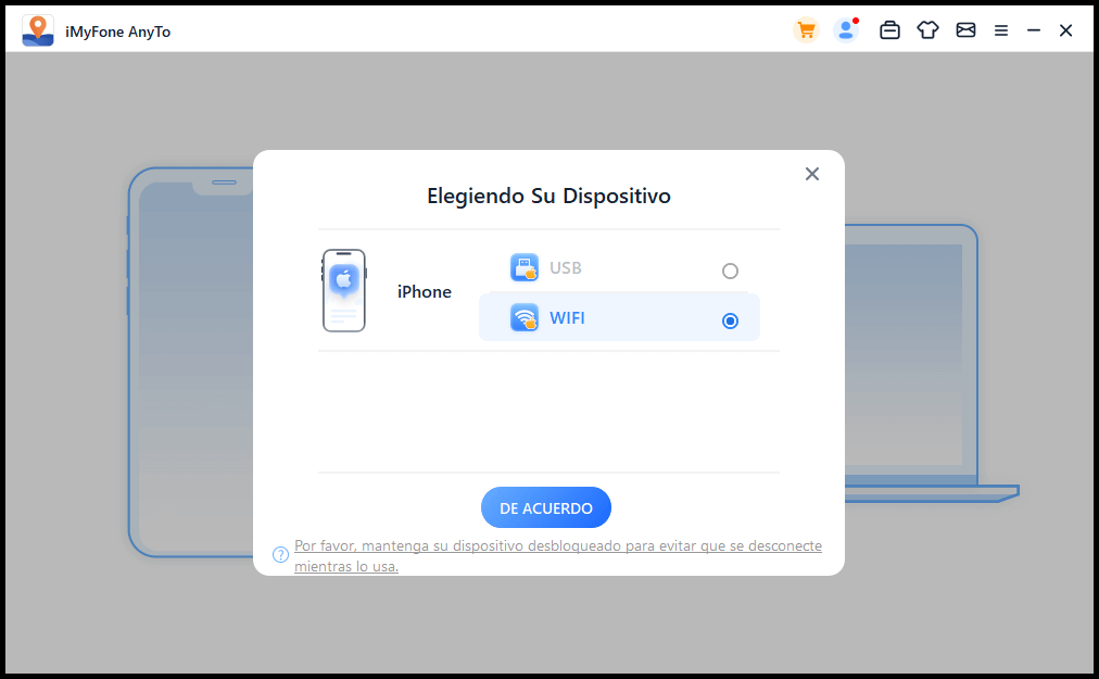 Conecta el dispositivo al pc