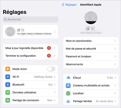vérifiez les informations Apple ID