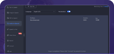 la translittération de fichiers audio