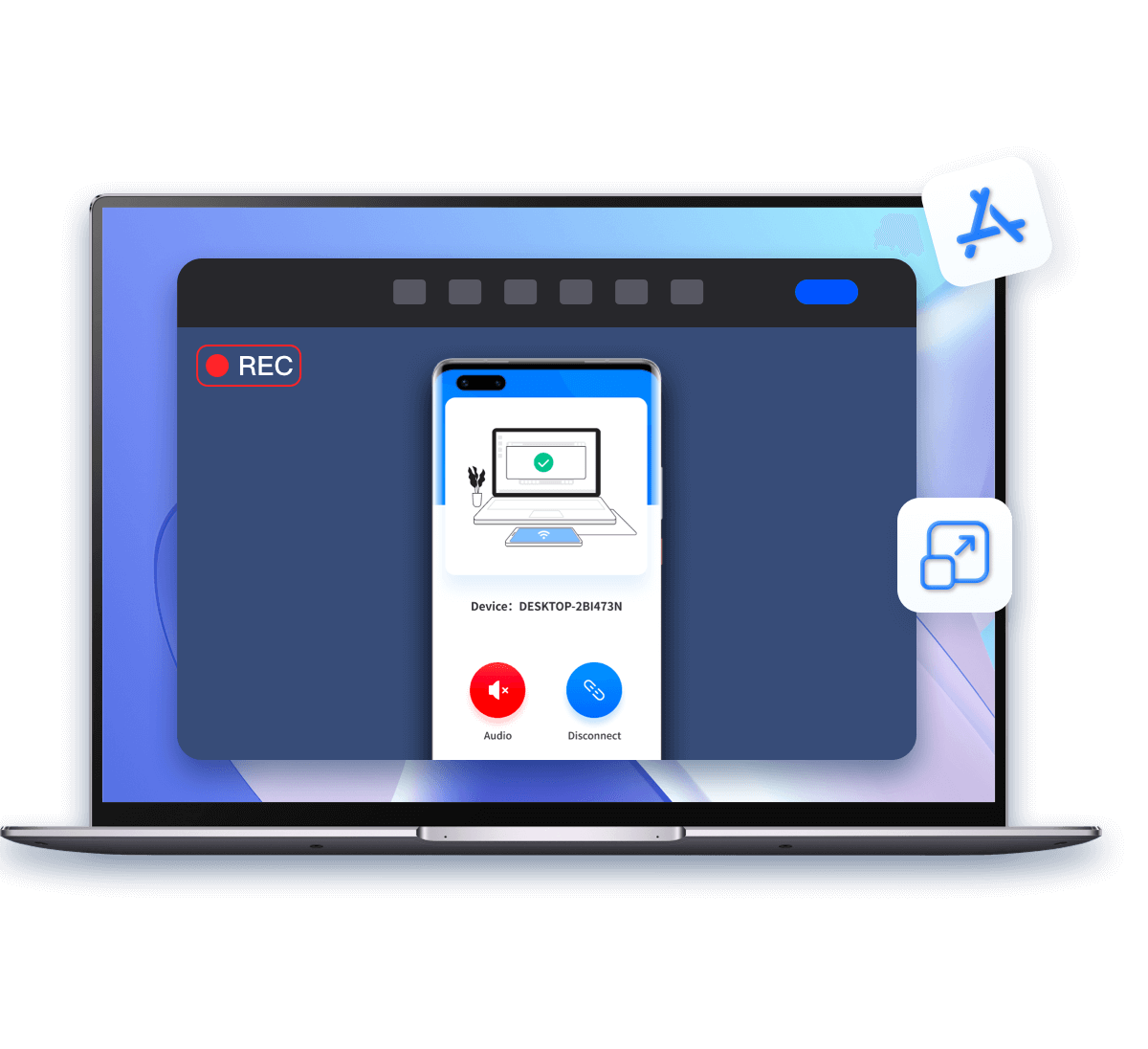 présentation sur grand écran du fonctionnement d'une application mobile