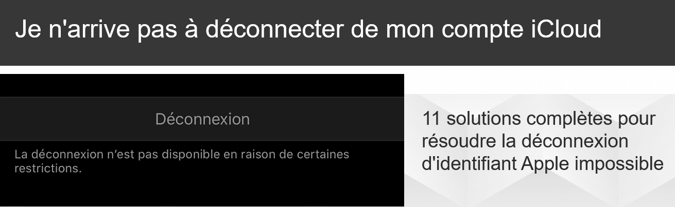 Déconnexion identifiant Apple impossible ? [RESOLU]