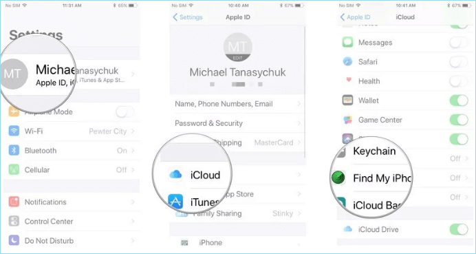 désactiver Localiser mon iPhone
