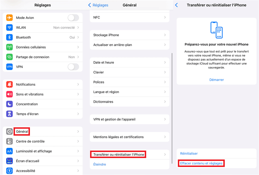 comment réinitialiser un iPhone