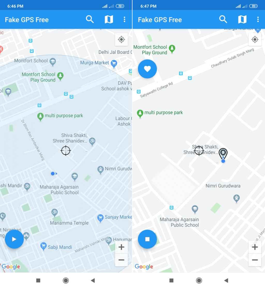 définir le lieu sur pokemon go
