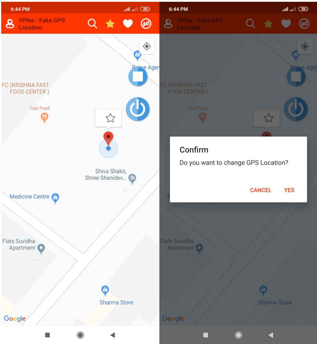 utiliser l'application vpns pour le fake gps
