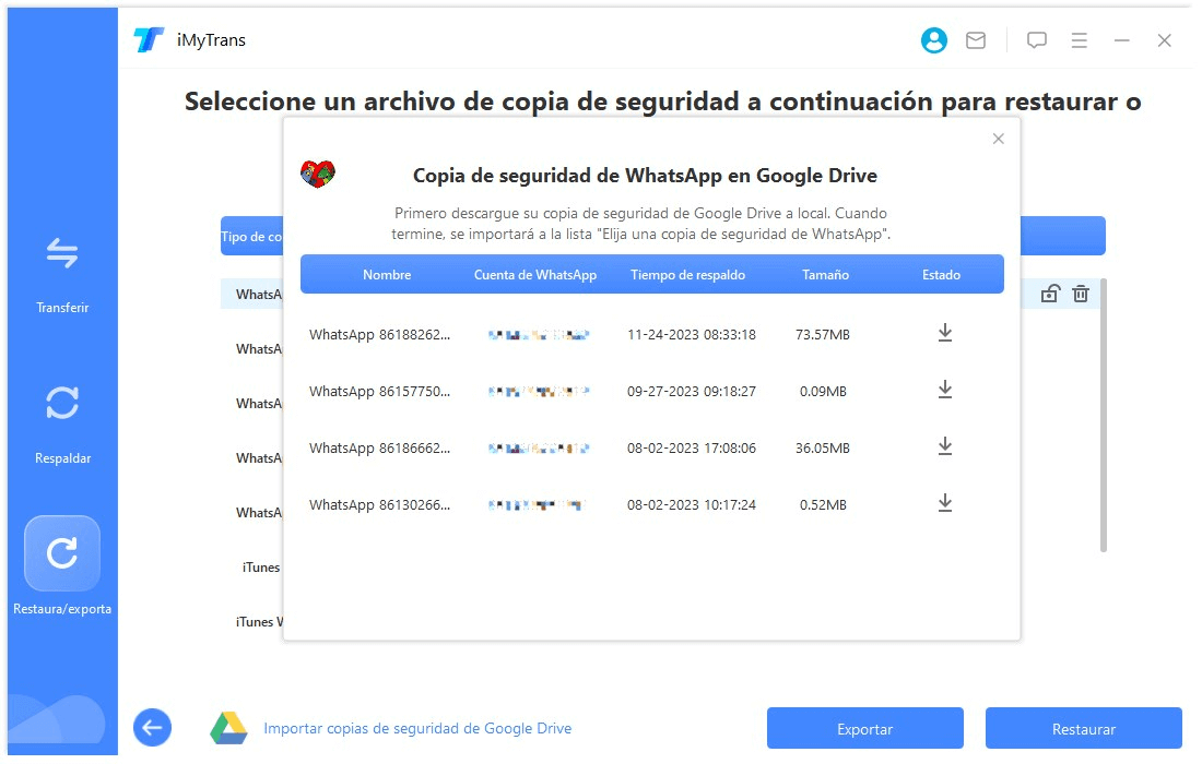 descargar copia de seguridad whatsapp google drive