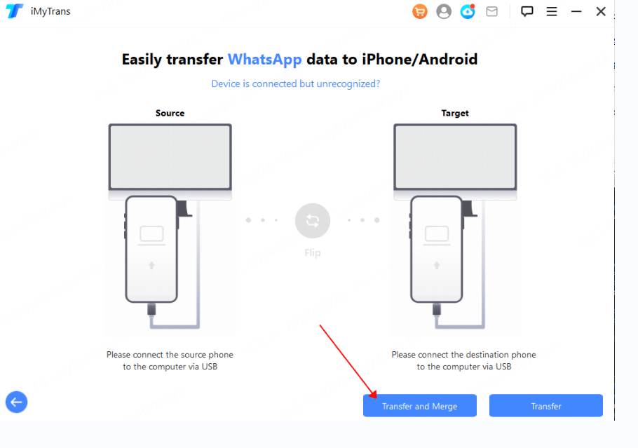 set the source and target devices
