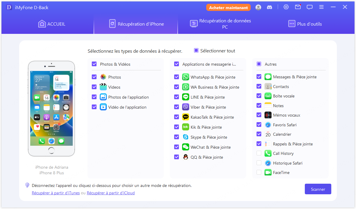 Analysez le type de données à récupérer