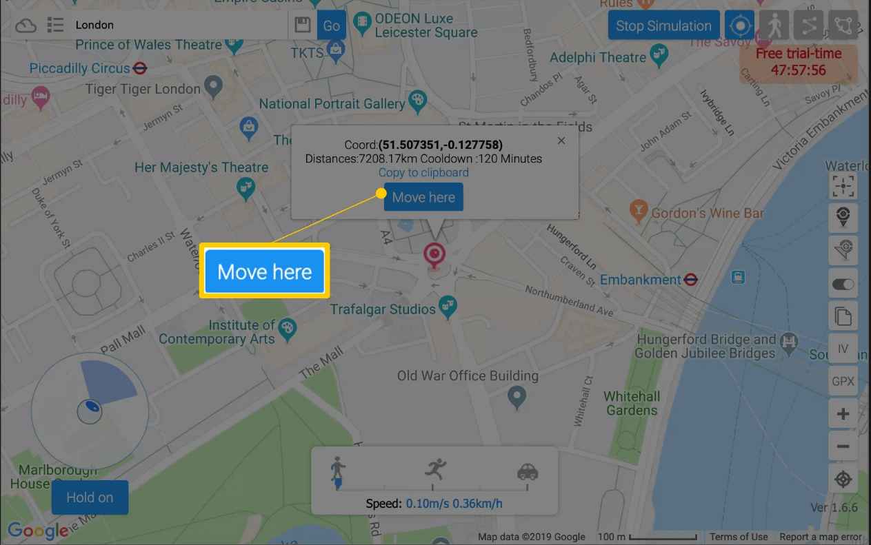 sélectionner se déplacer ici sur itools