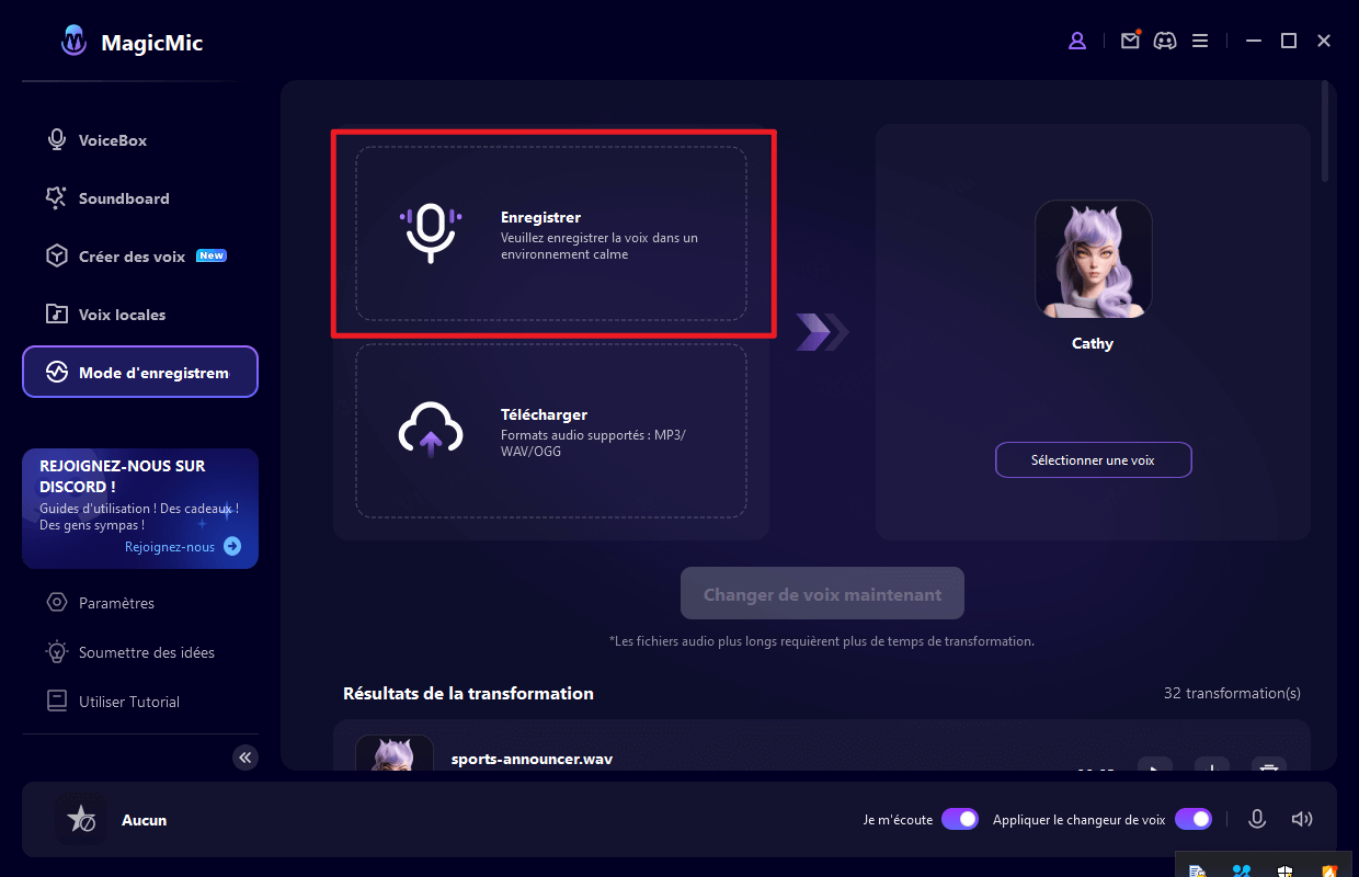 changer la voix sur un enregistrement