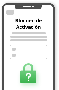olvidé la contraseña del bloqueo de activación