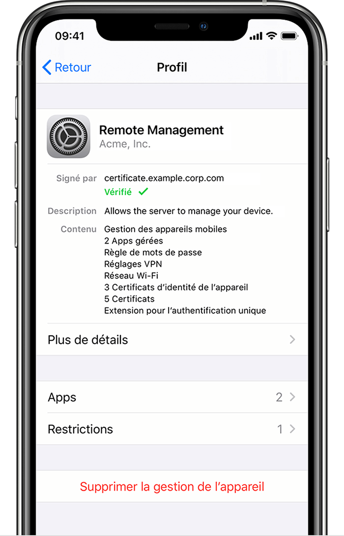 Supprimer la gestion à distance sur iPad/iPhone gratuitement 