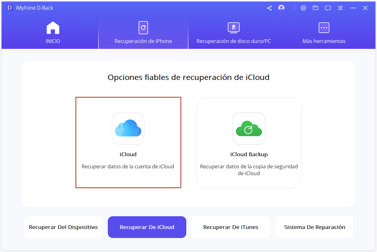 recuperar de iCloud