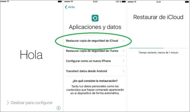 Recuperar historial de llamadas iPhone con iCloud