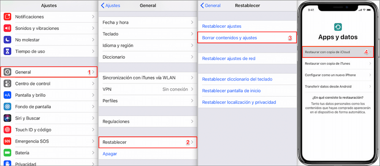 como recuperar fotos borradas de icloud
