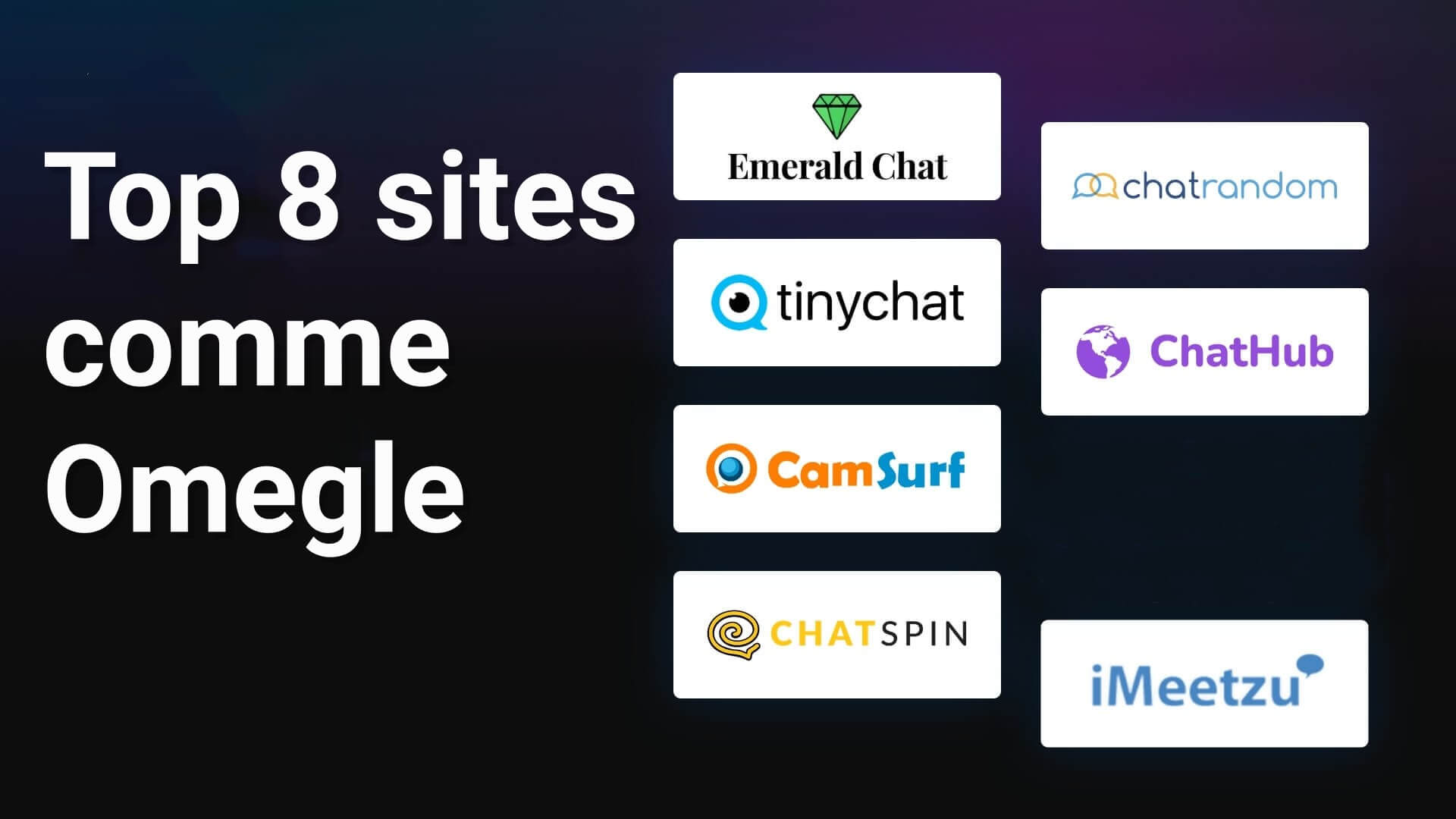 Omegle alternative sites : Top 8 sites comme Omegle