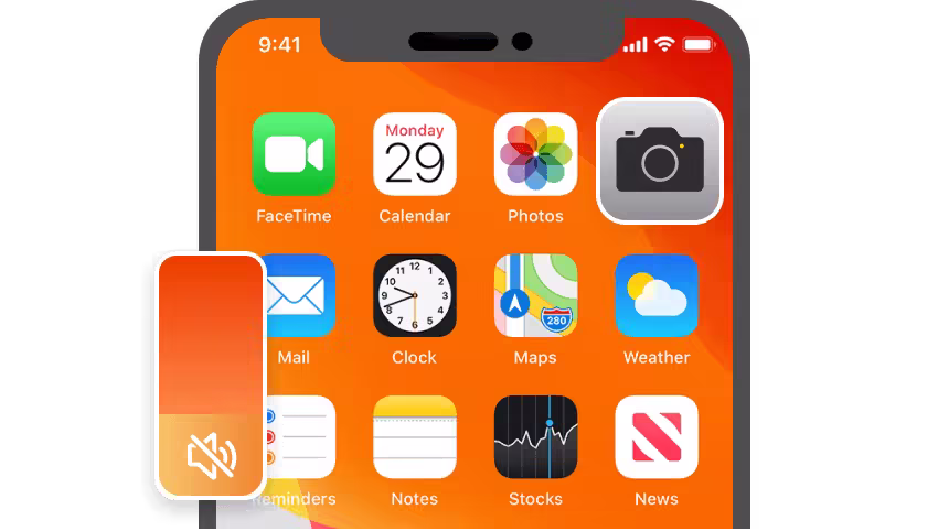 enlever le son de l'appareil photo iPhone